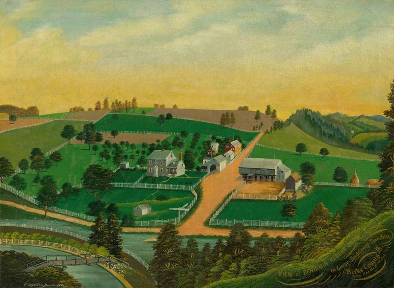 View of Benjamin Reber’s Farm de Charles C. Hofmann, realismo, paisaje
