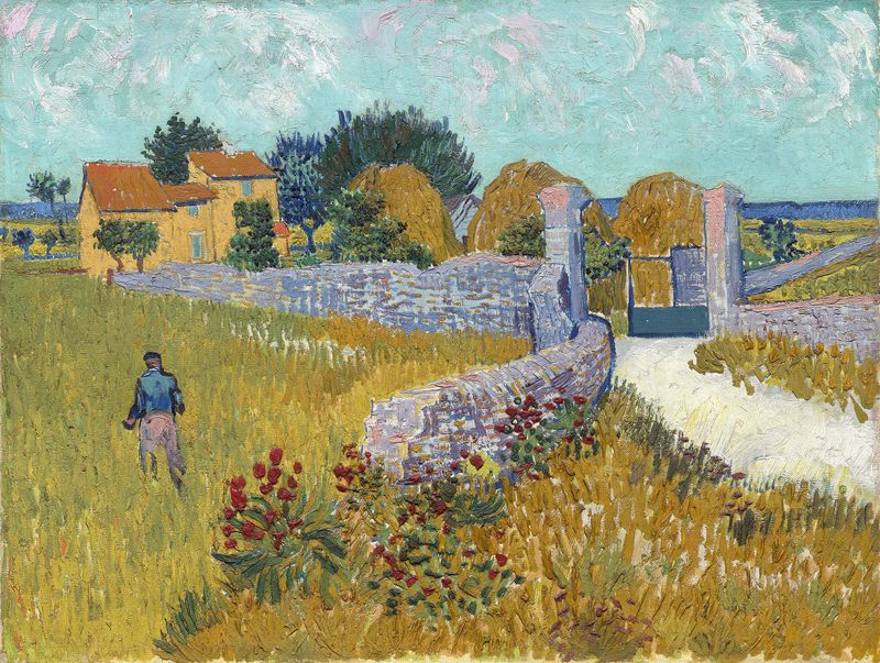 Farmhouse in Provence, óleo sobre tela de Vincent van Gogh