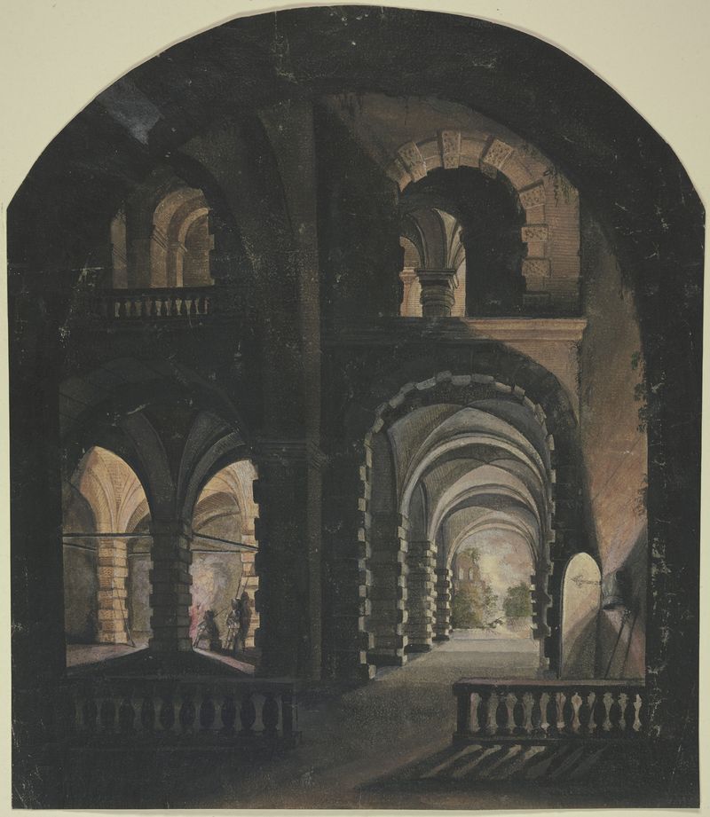 Escena interior con luz de antorcha iluminando figuras, de Abraham Steenwijck