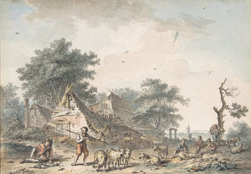 Paisagem de Hendrik Meijer, retratando verdes suaves e luz quente, Idade de Ouro Holandesa