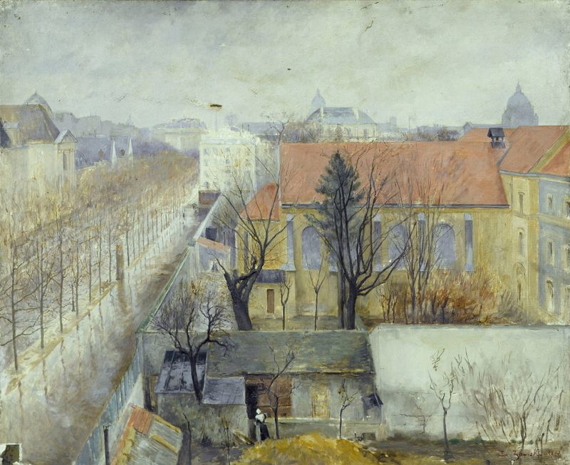 La Maison de refuge du Bon Pasteur, oil on canvas by Edouard Zawiski