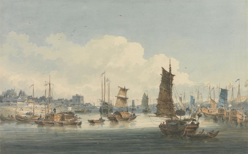 Landscape near Tientsin by William Alexander, oil painting