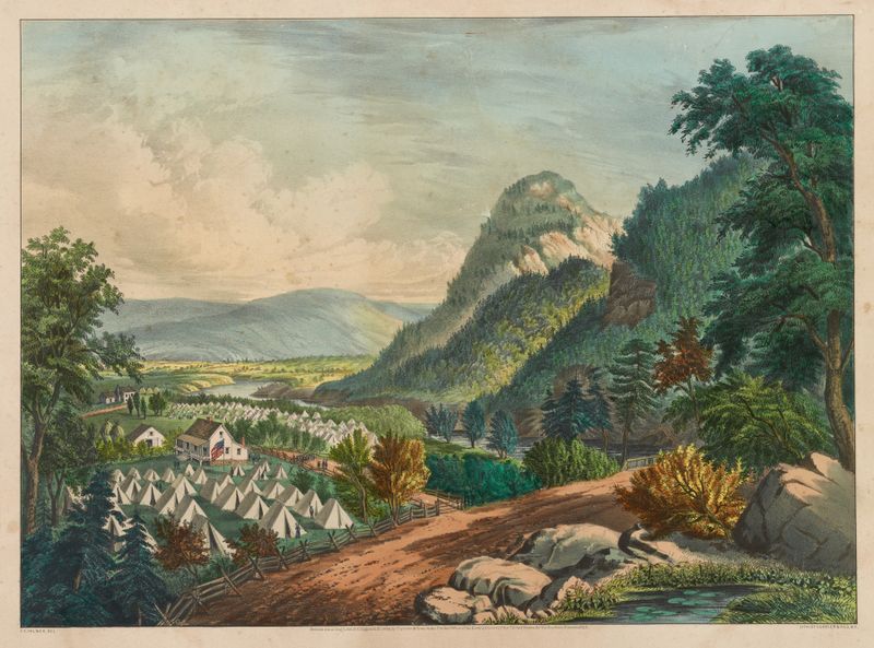 Paisaje de El Valle de Shenandoah por Currier & Ives, 1864, medio desconocido