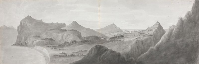 Capri de Isaac Weld, retratando uma paisagem tranquila com uma baía isolada, pintura a óleo