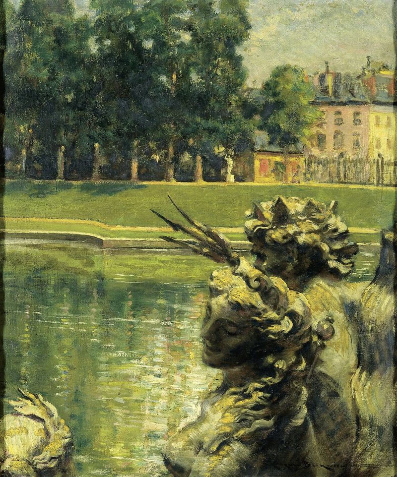 Jardin de la Fontaine en Nimes, Francia de James Carroll Beckwith, impresionismo, paisaje