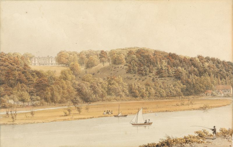 Landscape of Park Place, Henley on Thames by William Westall, oil on canvas
