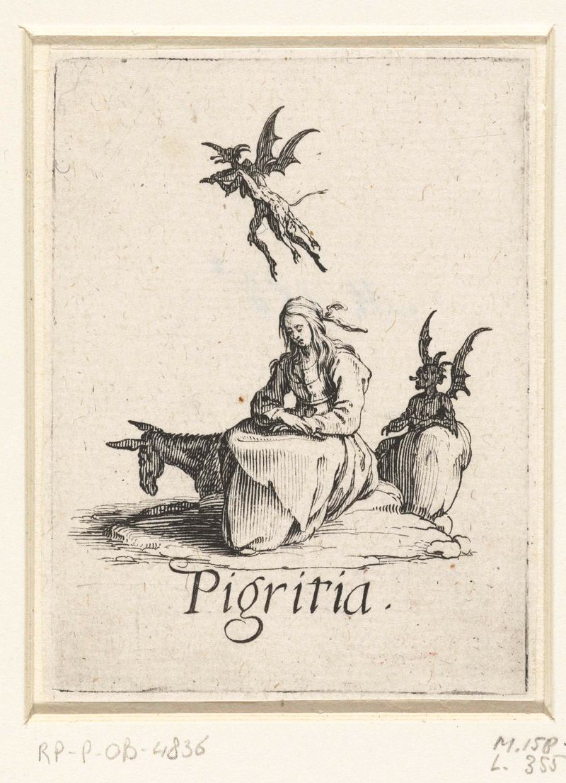 Gravura de Jacques Callot mostrando figuras em dança, expressando desejo e anseio.