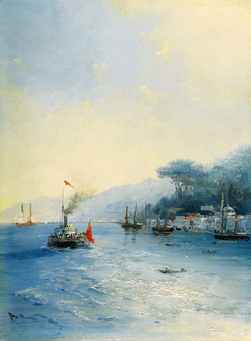 Shipping On The Bosphorus, Constantinople by Ivan Konstantinovich Aivazovsky, oil painting