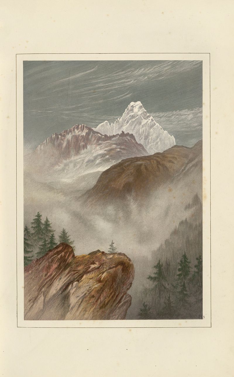 Landscape of Monte Viso by Elijah Walton, depicting a mountain at dawn.