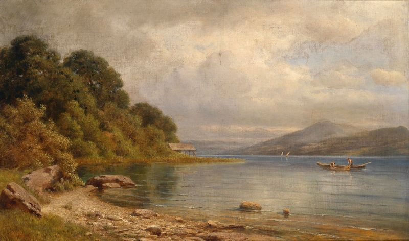 Landscape of Wörthersee by Gottfried Seelos, oil painting