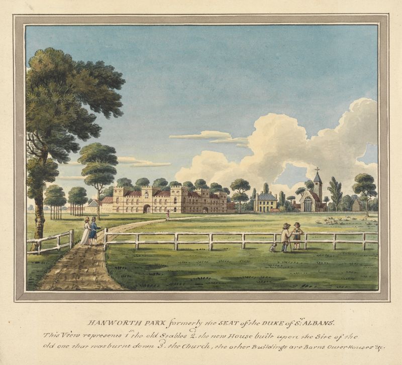 Paisagem de Hanworth Park, Middlesex de Charles Tomkins, meio desconhecido