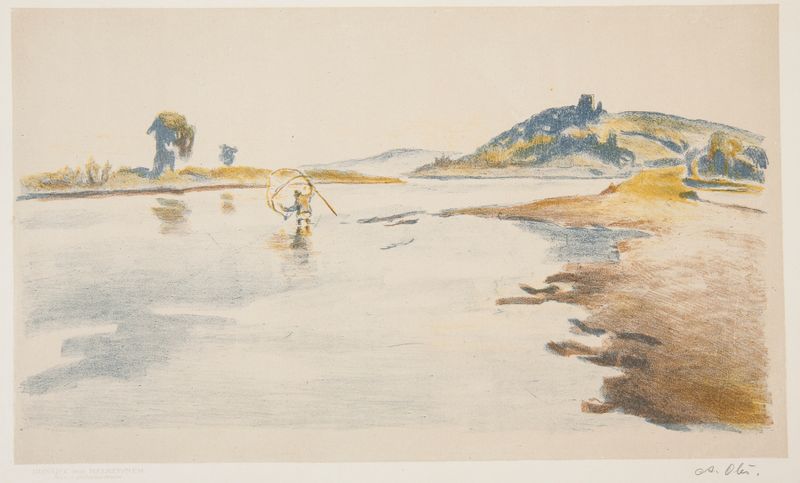Dunajec pod Melsztynem by Andrzej Zygmunt Oleś, impressionism, landscape