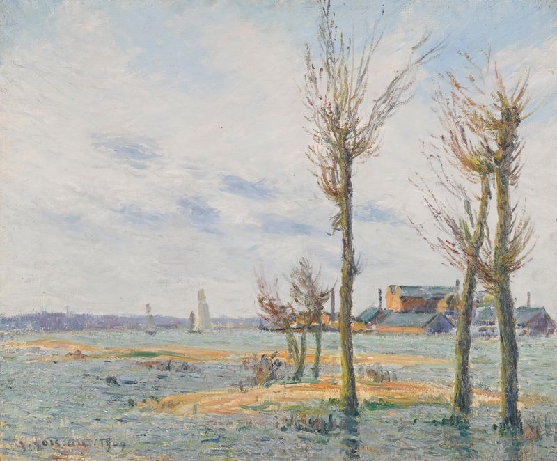 La Loire À Trentemouet de Gustave Loiseau, pintura al óleo