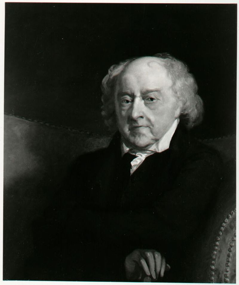 Retrato de John Adams, óleo sobre tela por um artista não identificado