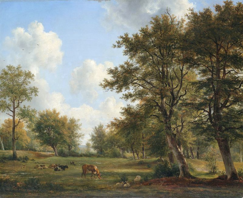 Landscape near Hilversum by Georgius Jacobus Johannes van Os, oil painting