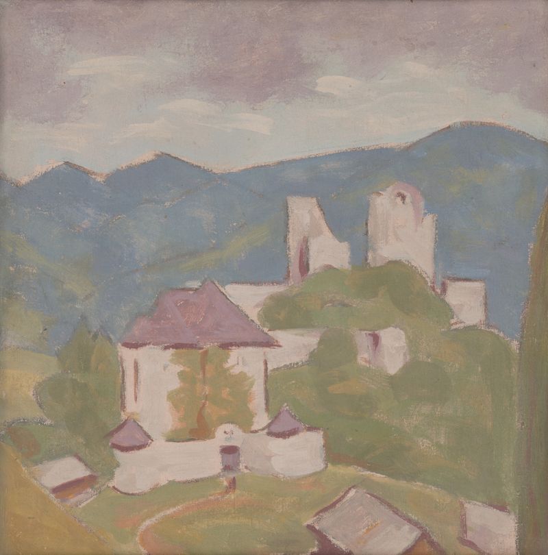 Landscape With Ruins by Milan Thomka Mitrovský, medium unknown