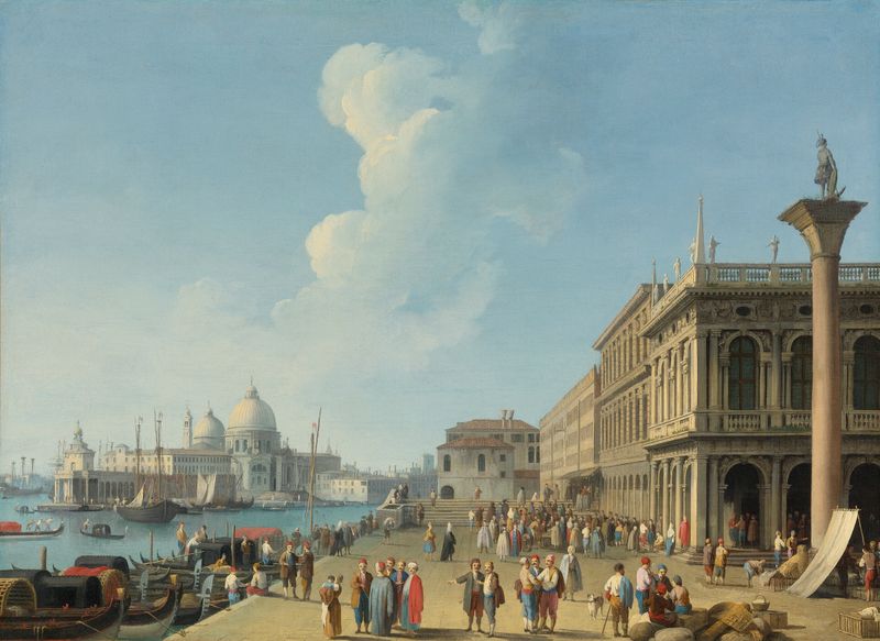 Venice A View From The Piazzetta, oil on canvas by Giovanni Battista Cimaroli