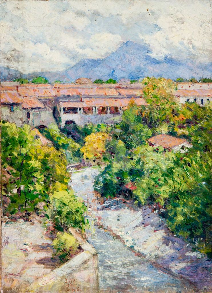 Orizaba, México de Denman Waldo Ross, óleo sobre lienzo que muestra montañas y cielo.