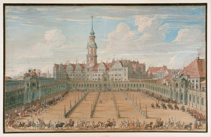 Parade of the Ladies’ Ring Races, óleo sobre tela de C.H. Fritzsche