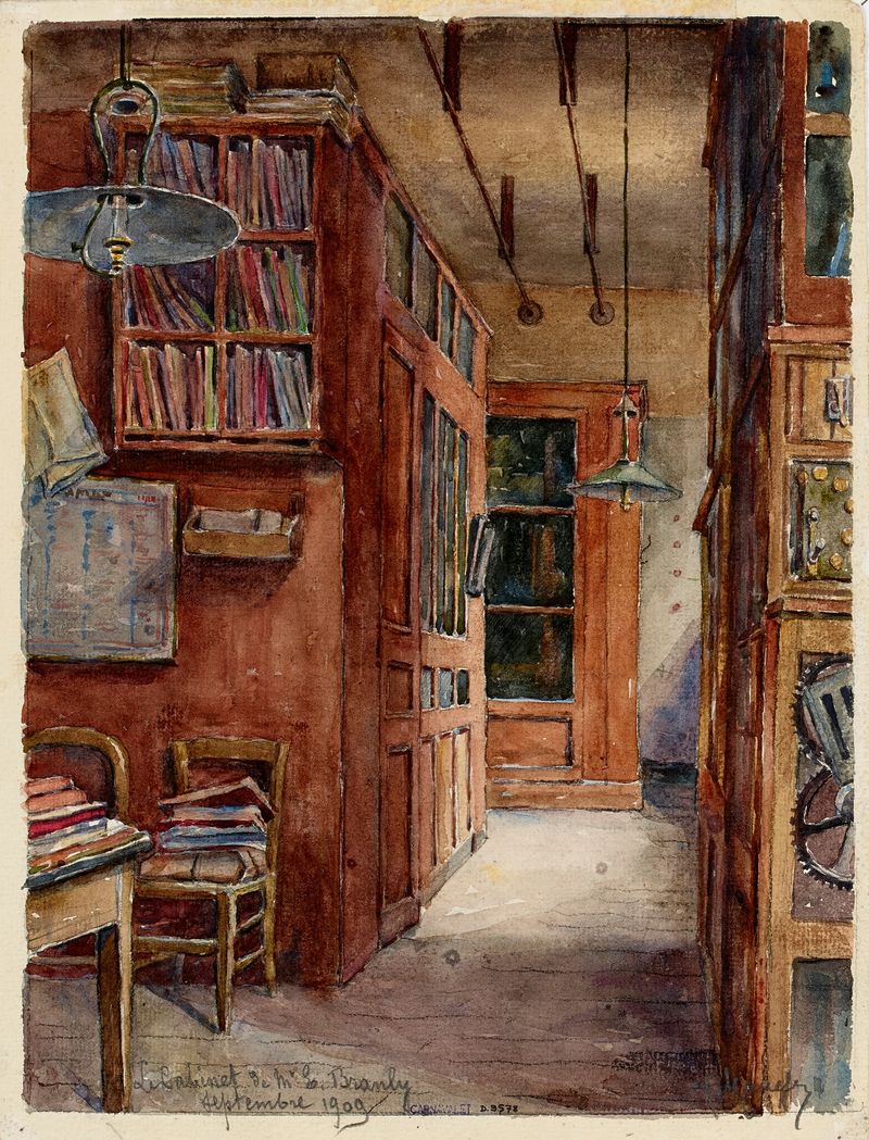Arquitetura interior de 'Le cabinet de recherche Mr Branly' de Georges-Henri Manesse
