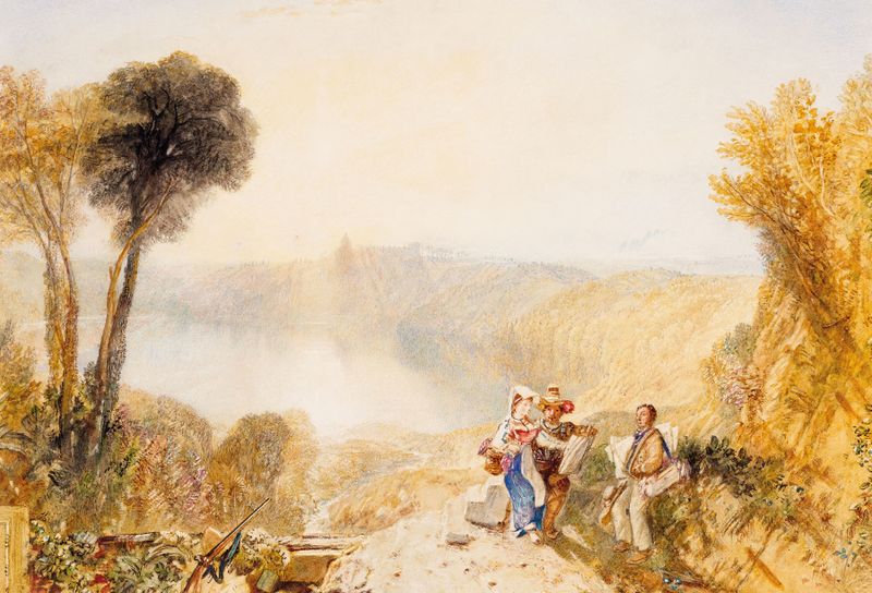 Lago Albano, Itália, pintura a óleo de Joseph Mallord William Turner