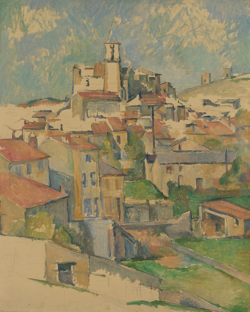 Paisagem de Gardanne por Paul Cezanne, óleo sobre tela