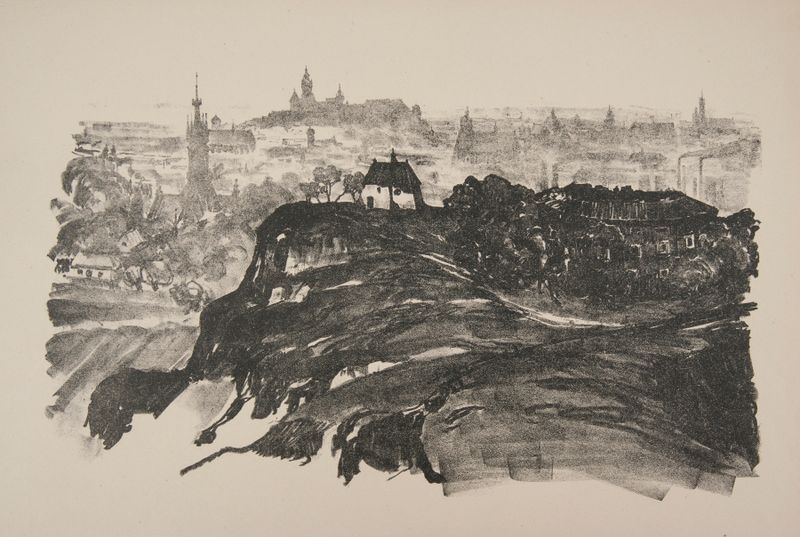Landscape of Krakow, oil on canvas by Jan Kanty Gumowski