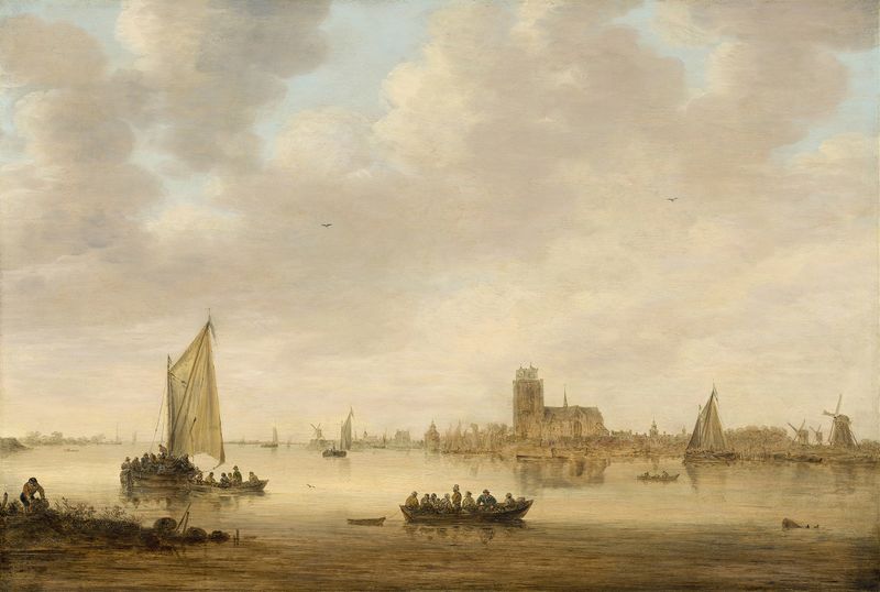 View of Dordrecht from the Dordtse Kil, oil on canvas by Jan van Goyen