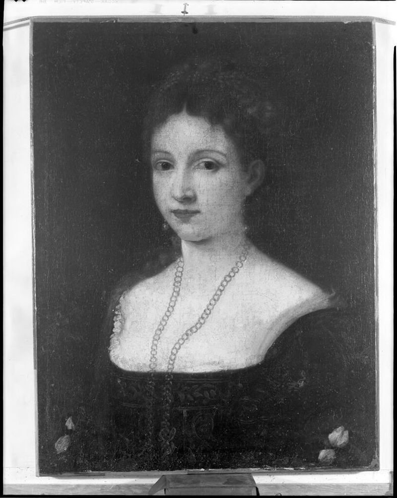 Retrato de Eleanora Gonzaga, duquesa de Urbino, óleo sobre tela, artista não identificado