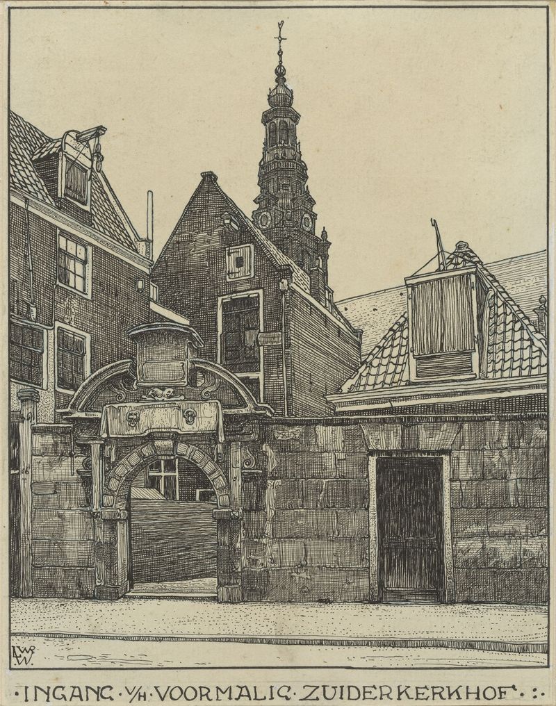 Arco em Amsterdã, pintura a óleo de Willem Wenckebach
