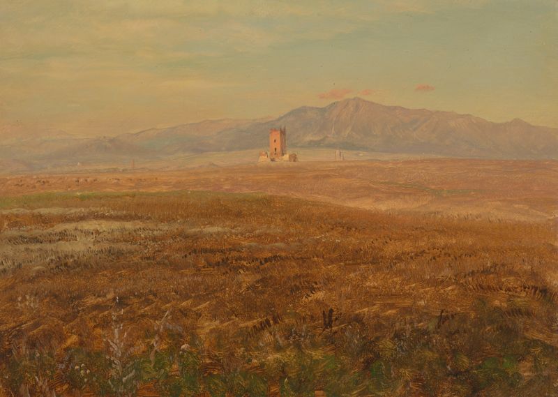 Mexican landscape de Frederic Edwin Church, óleo de un valle iluminado por el sol con vegetación exuberante.