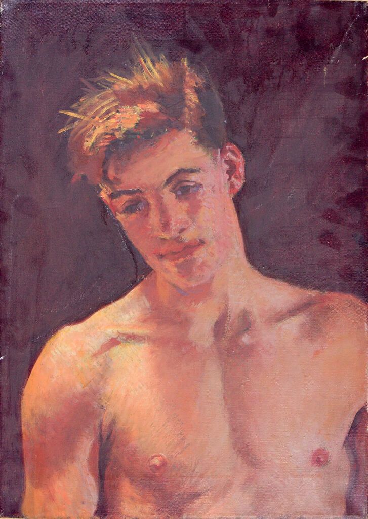 Pintura figurativa al óleo de Denman Waldo Ross con colores suaves y luz.