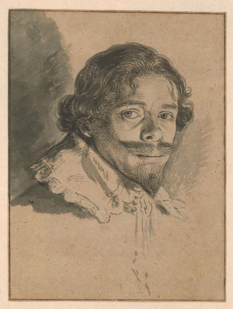 Autorretrato de David Bailly, óleo sobre lienzo, que representa una figura reflexiva y melancólica.
