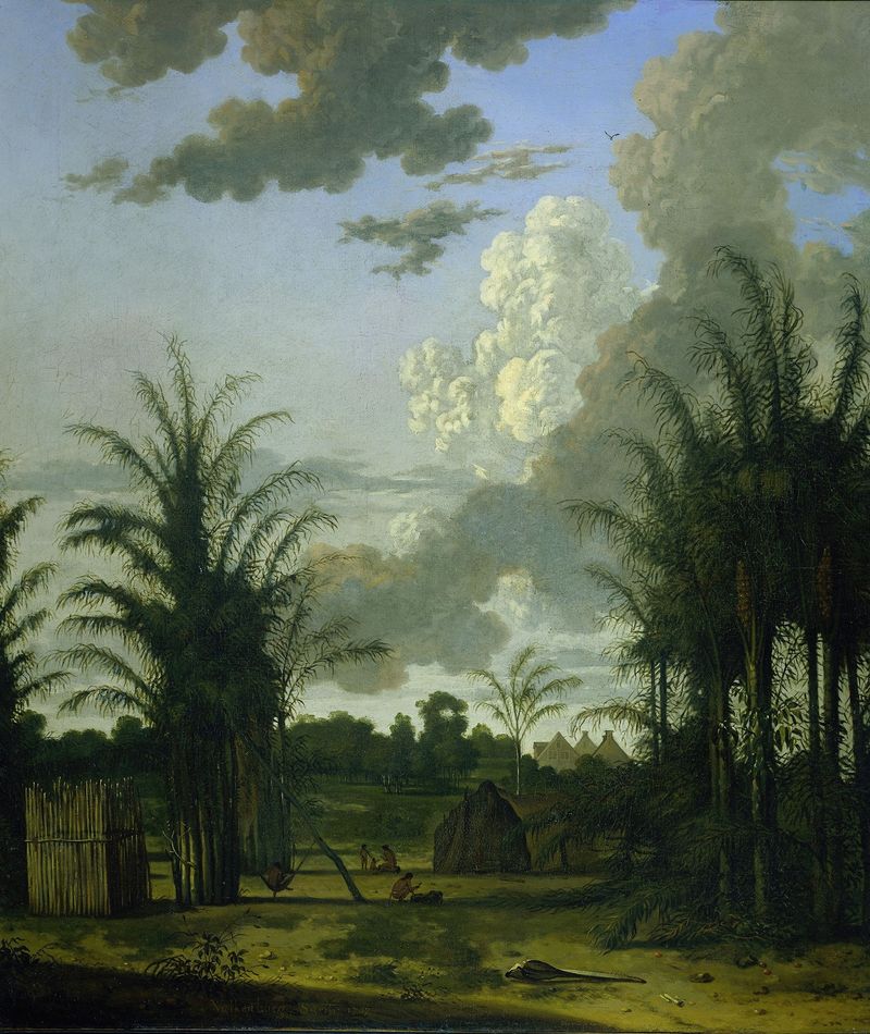 Paisaje de plantación en Surinam de Dirk Valkenburg, medio desconocido