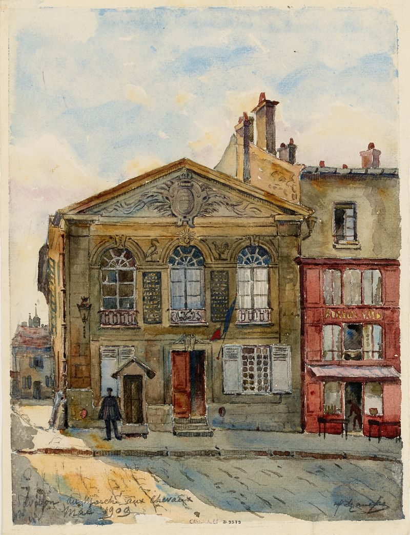 Architecture of Le pavillon de police du Marché aux chevaux by Georges-Henri Manesse, unknown medium.