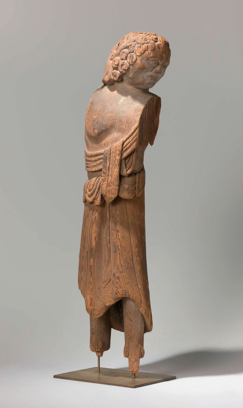 Escultura de madera de Seitaka doji por Unknown Artist