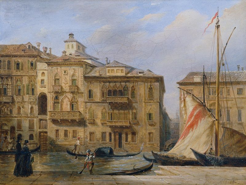 Der Canale Grande in Venedig, oil on canvas by Franz Alt