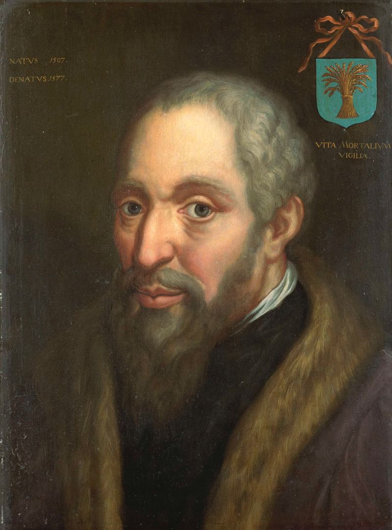 Retrato de Viglius ab Zuichemus, óleo sobre panel de artista desconocido