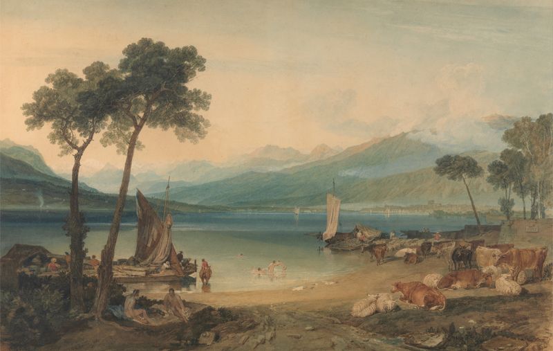 Lago de Ginebra y Mont Blanc, óleo de Joseph Mallord William Turner