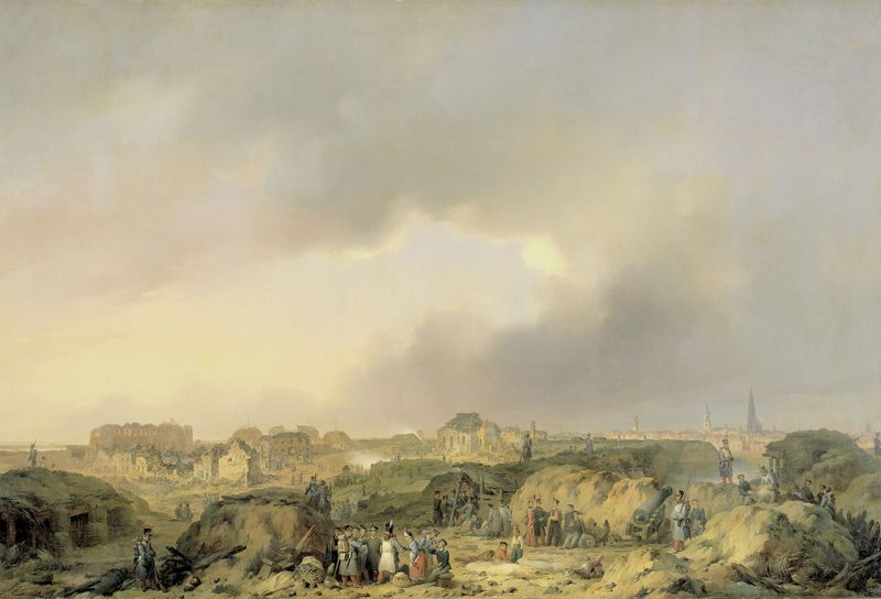 The Citadel of Antwerp, oil on canvas by Ferdinand de Braekeleer, depicting ruins and a stormy sky.