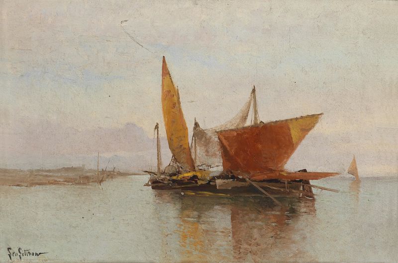 Veleros en el agua, impresionismo de Leontine von Littrow