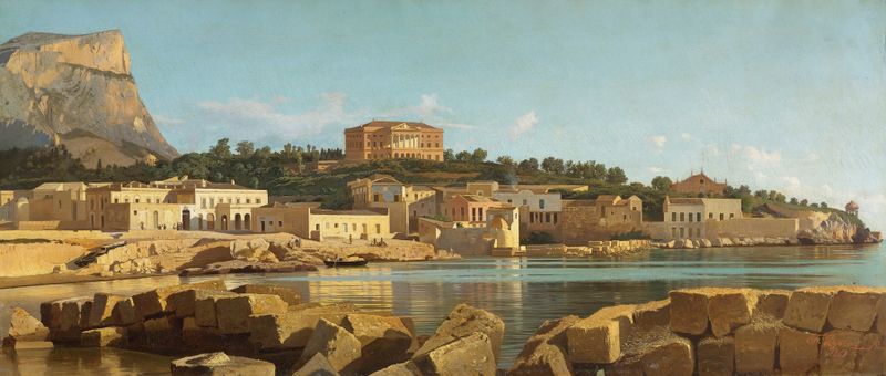 Landscape of Acquasanta, Palermo, oil on canvas by Francesco Lojacono