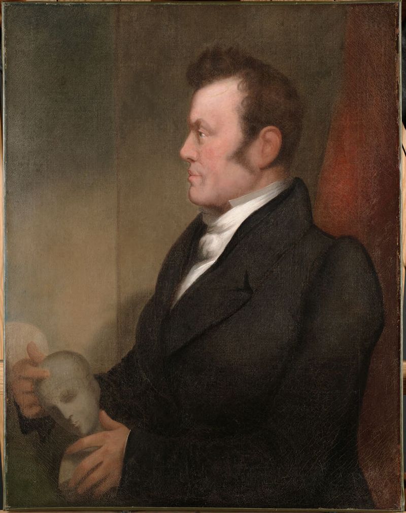 Portrait of Johann Gaspar Spurzheim, oil on canvas by Alvan Fisher