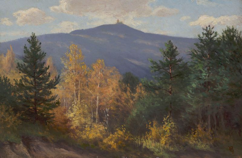 Paisaje montañoso óleo de Wojciech Gerson