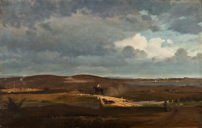 Paisaje de pantano en 1839 por Georg Emil Libert