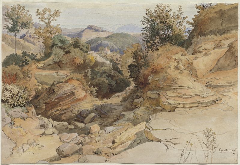 Landscape of Sabine Hills by Victor Paul Mohn, oil painting