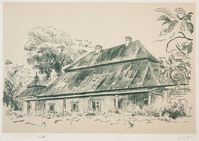 Figurative expressionism by Andrzej Zygmunt Oleś, Wielogłowy – Dworek, 1923