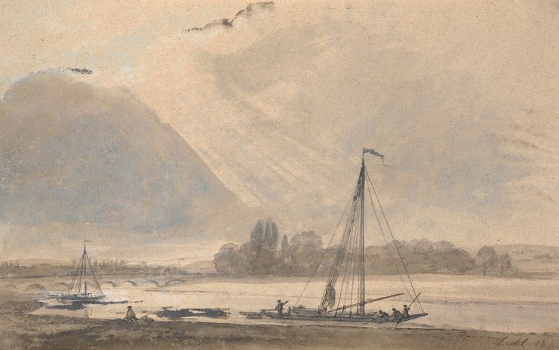 View of the Elbe near Dresden, oil on canvas by Johan Christian Dahl