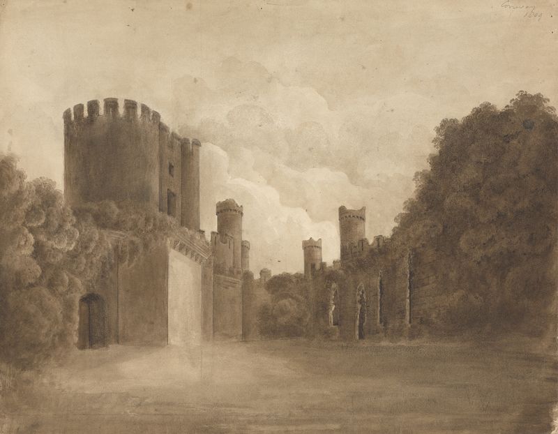 Conway Castle, North Wales by Isaac Weld, Romanticism, architecture