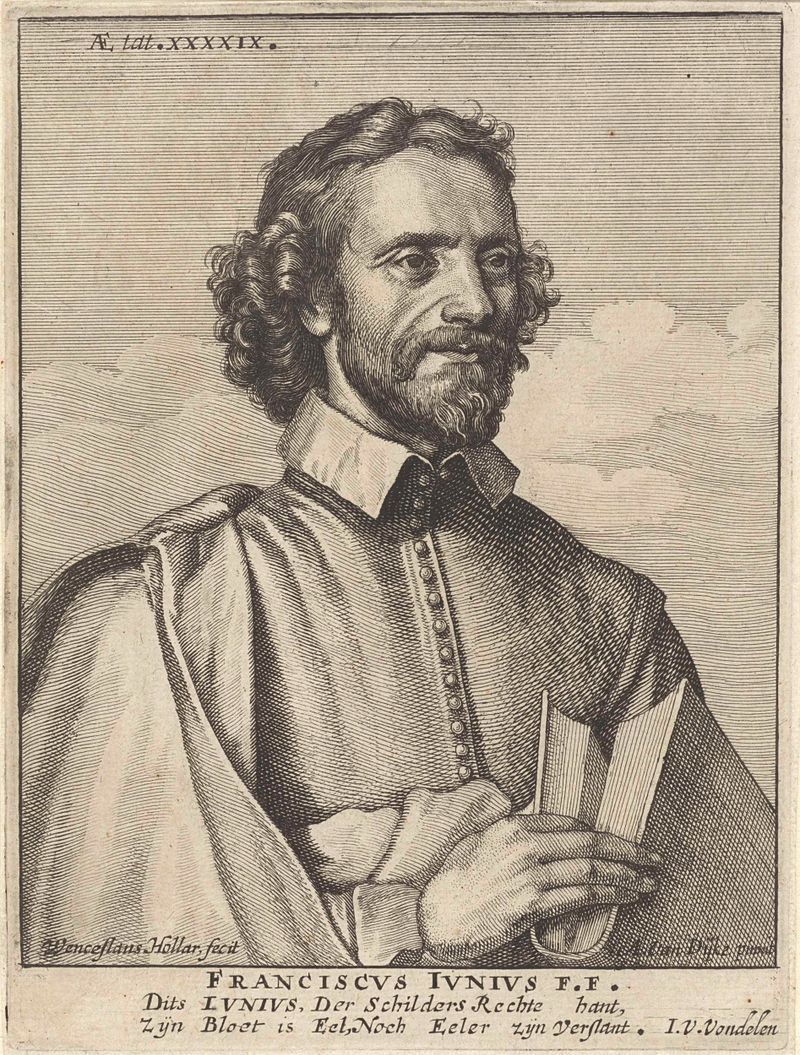 Retrato de Franciscus Junius de Jongere, gravura de Wenceslaus Hollar